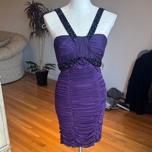 Decode 1.8 dress with bead accents